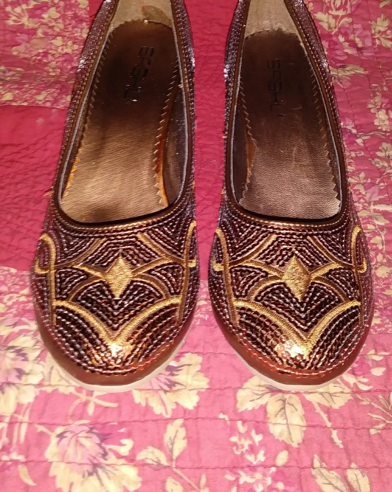 3 for $15 Sasha Bronze Sequin Heels 8